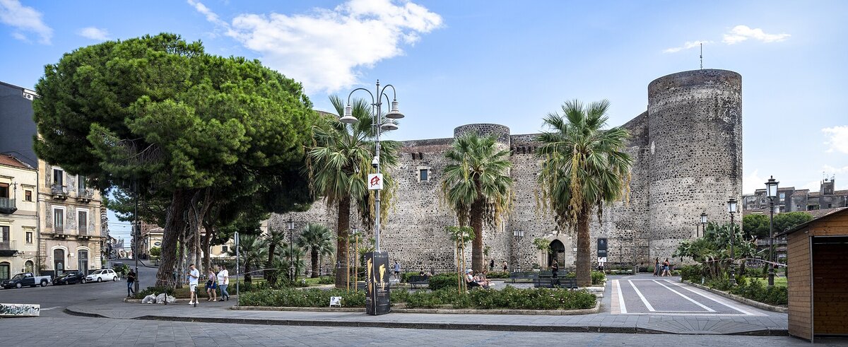 Castello Ursino, the medieval fortress in central Catania