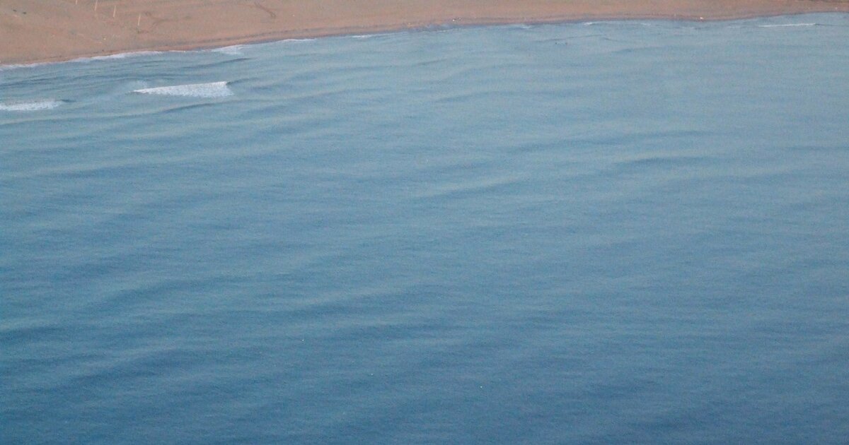 The long sandy beach of La Plaia in Catania