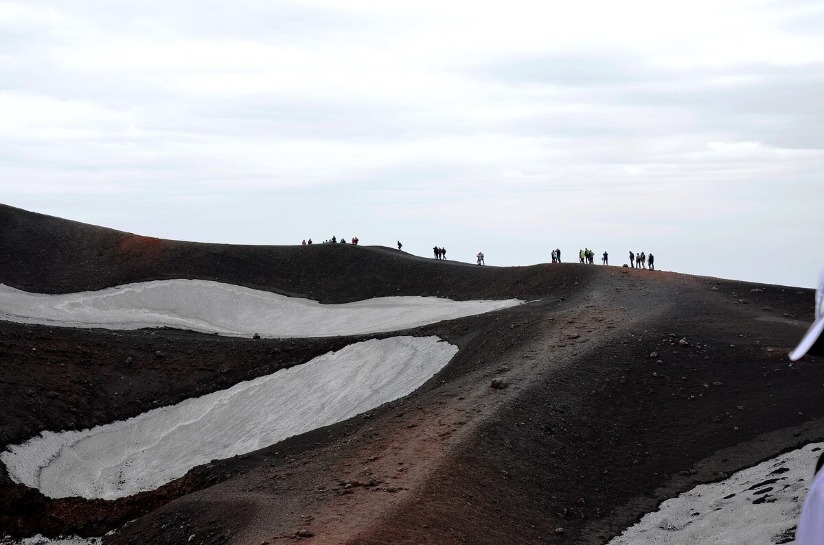 Snow-capped Etna seen from the Catania plain